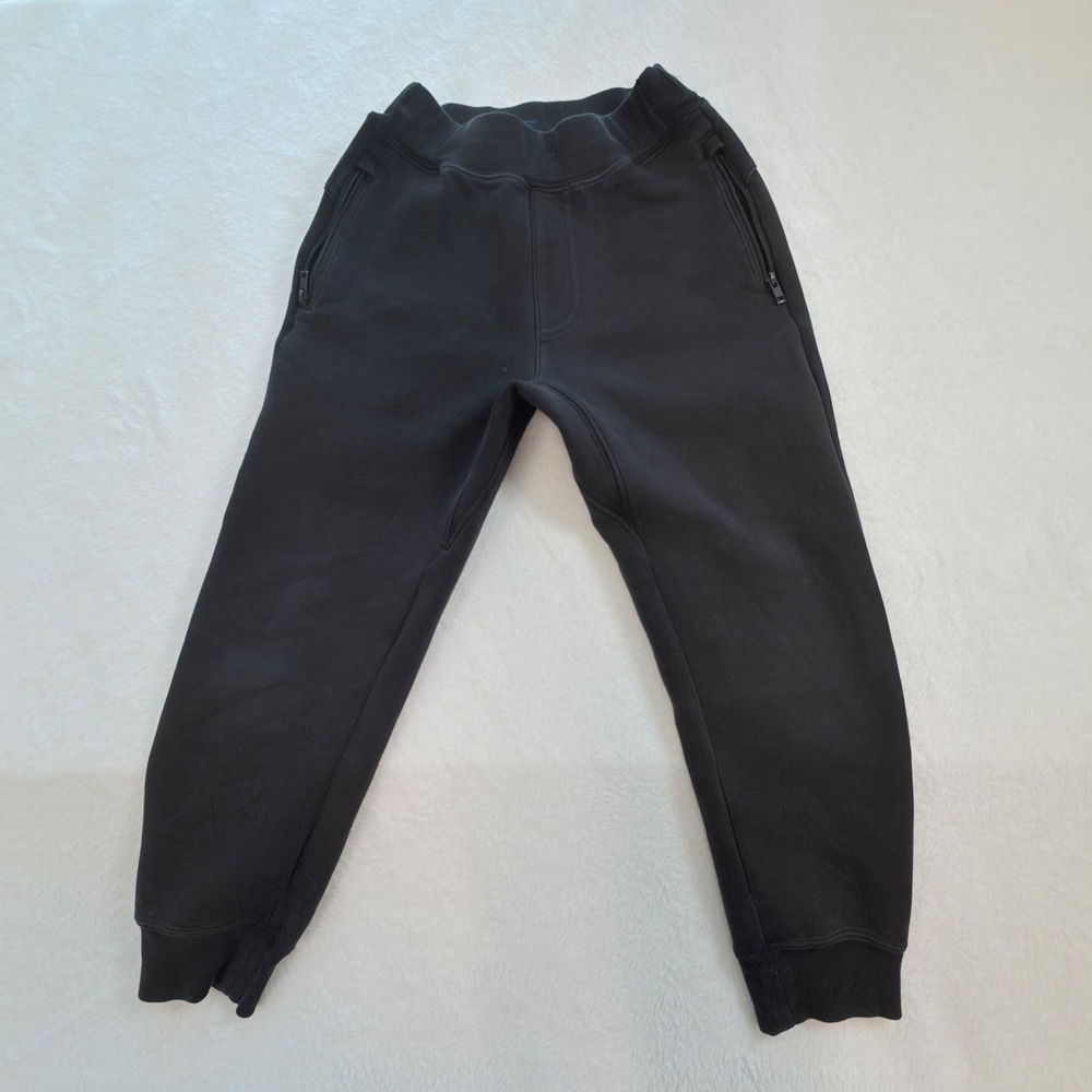 Uniqlo Dry Stretch Jogger Pants Kids 5-6 Black Excellent Scuba Zip Pockets